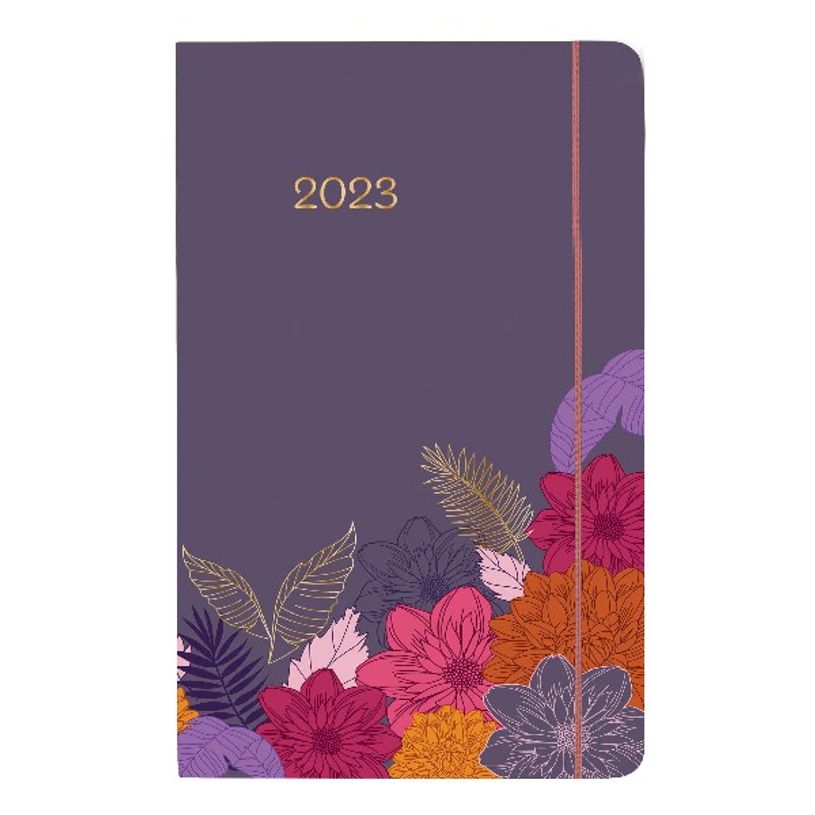 3664447134994-Agenda Giverny - 1 semaine sur 2 pages - 10 x 15 cm - violet - Oberthur-P_405120406_1-0