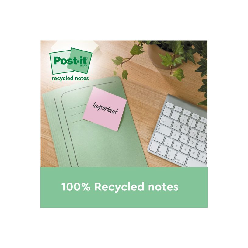 4054596907027-Post-it - 2 Blocs-notes recyclées - 76 x 76 mm - couleurs assorties - 200 feuilles (2 x 1-P_405120494_3-1