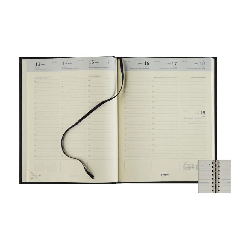 5412303377065-Agenda Toile Ocean - 1 semaine sur 2 pages - 17 x 22 cm - disponible dans différentes cou-P_405120659_1-1