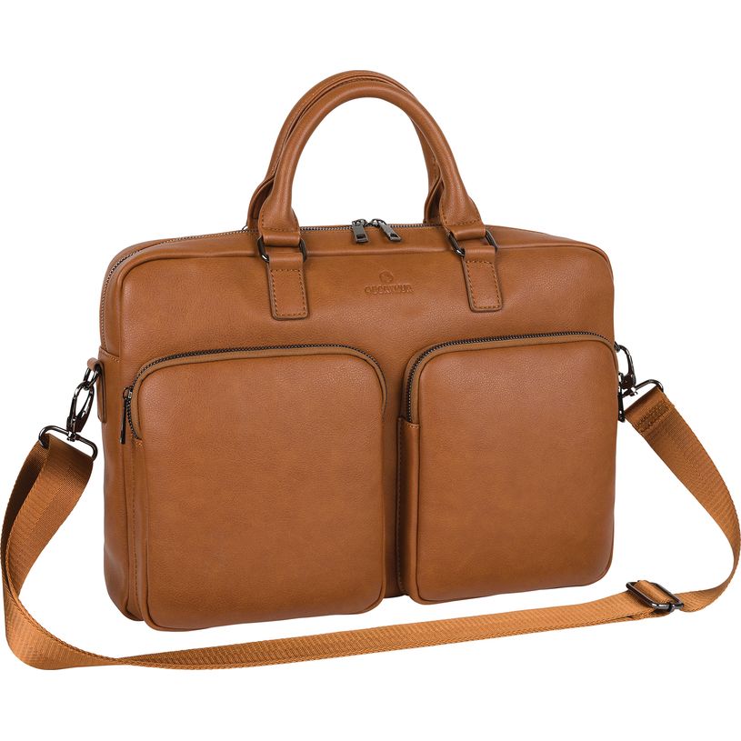 3664447129648-Detroit - sacoche ordinateur 15,6'' - 2 poches - camel--0