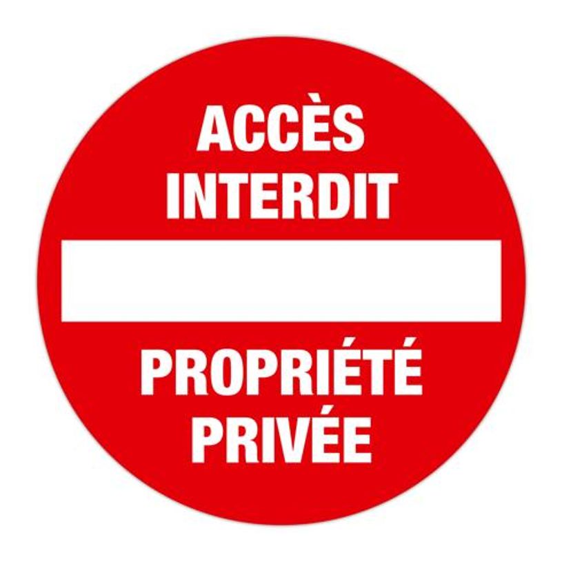 3130630671008-Exacompta - Panneau de signalisation non adhésif - Propriété privée  - 30 cm de diamètre--0