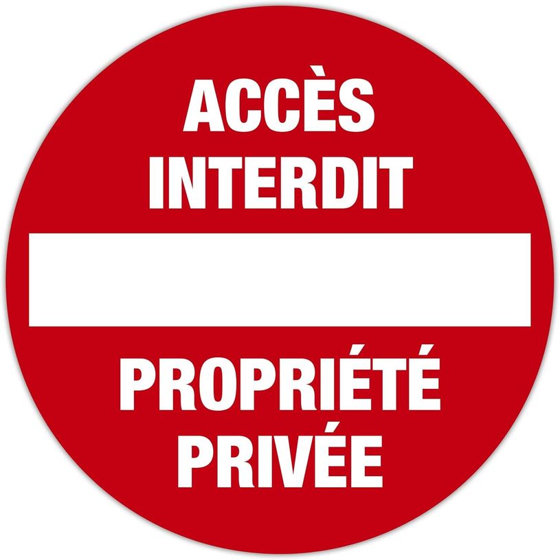 3130630671015-Exacompta - Panneau Défense d'entrer/propriété privée - 20 cm de diamètre--0