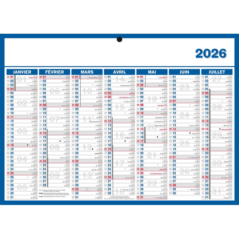 3592930026870-Calendrier bancaire souple année civile BOUCHUT "Direct Mini" 19 x 26,5 cm Pefc 70 %--0