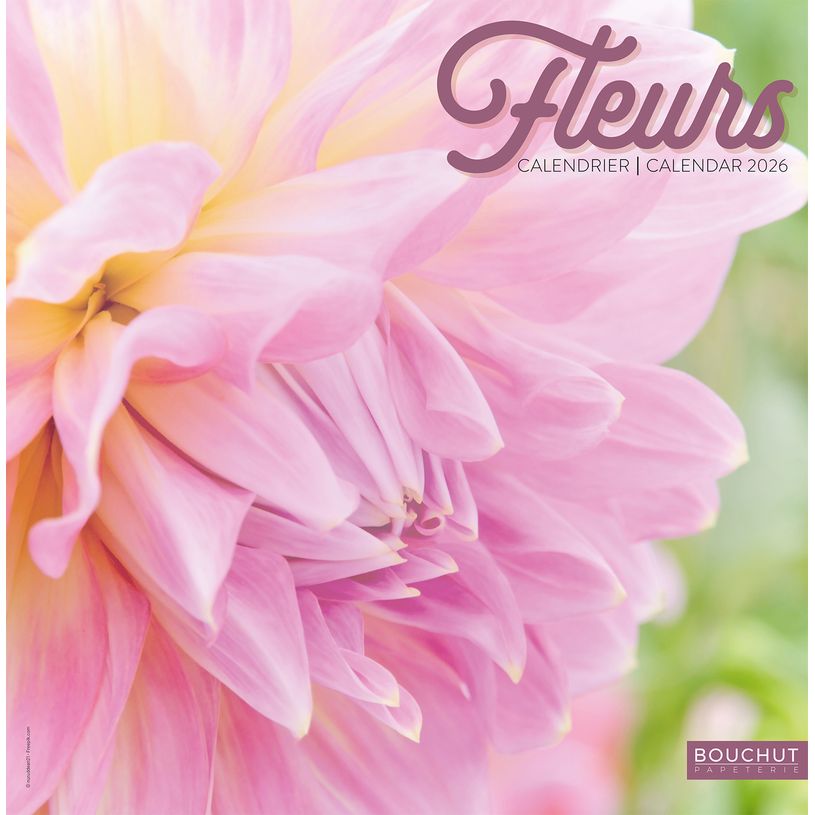 3592930027273-Calendrier illustré BOUCHUT 15 x 15 cm FLEURS Pefc 70 %--0