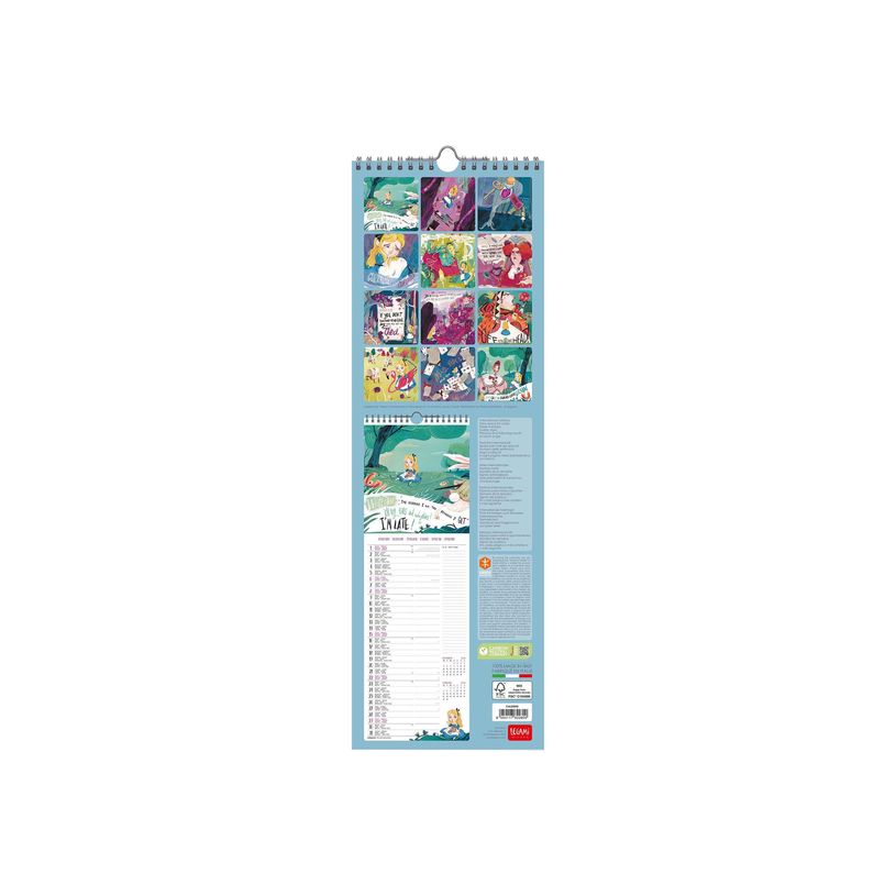 8054117622800-Calendrier mensuel Alice au pays des merveilles - 16 x 49 cm - Legami-P_405121154_4-2