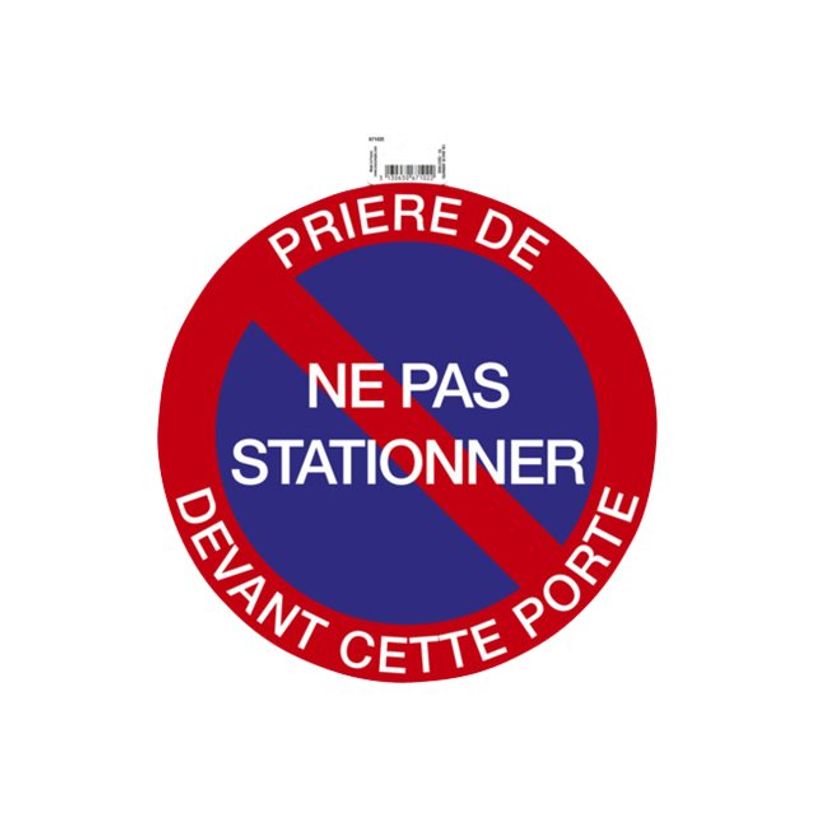 3130630671022-Exacompta - Panneau de signalisation adhésif - Ne pas stationner devant - 30 cm de diamè-P_405121360_3-0