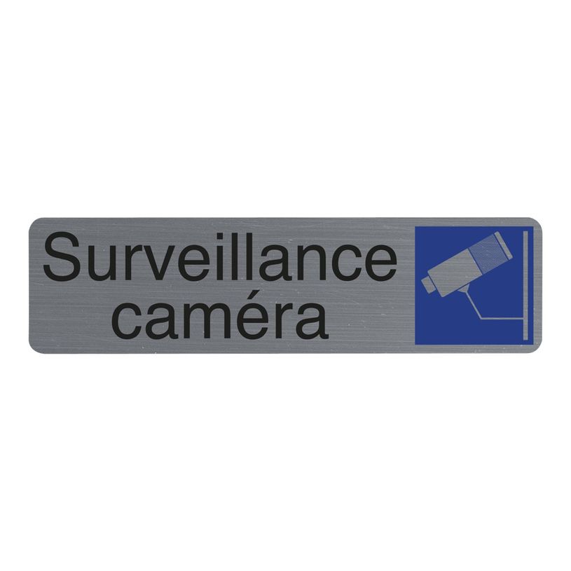 3130630671534-Exacompta - Plaque de signalisation Surveillance caméra - 165 x 44 mm - aluminium brossé-P_405121391_3-0