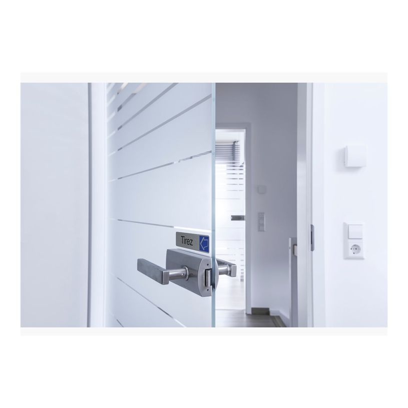3130630671565-Exacompta - Plaque de signalisation Tirez - 165 x 44 mm - aluminium brossé-P_405121394_2-3