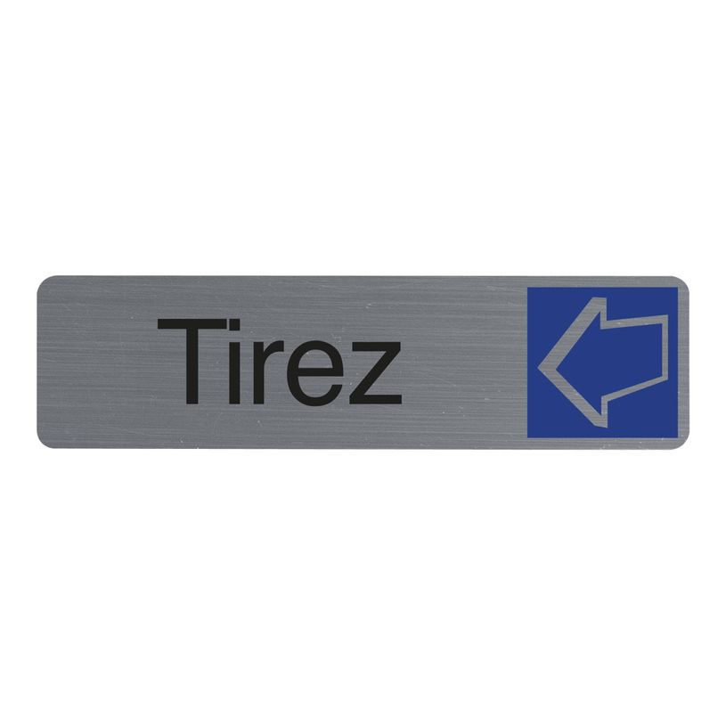 3130630671565-Exacompta - Plaque de signalisation Tirez - 165 x 44 mm - aluminium brossé-P_405121394_4-0
