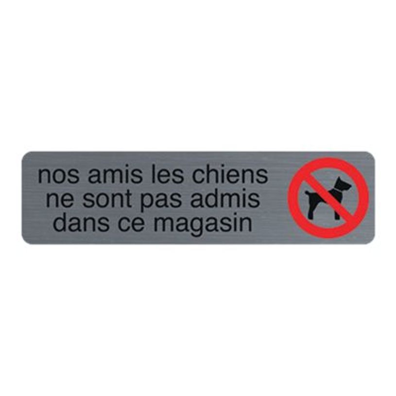 3130630671763-Exacompta - Pictogramme - Interdit aux chiens - 44 x 165 mm - aluminium brossé-P_405121414_4-0