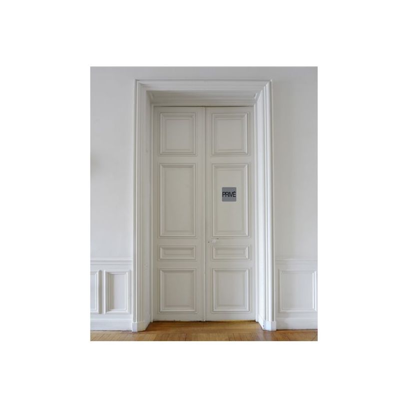 3130630671770-Exacompta - Plaque de signalisation Privé - 75 x 75 mm - aluminium brossé-P_405121415_2-1