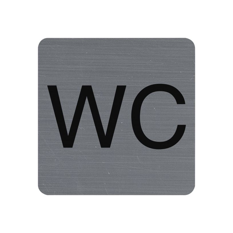 3130630671794-Exacompta - Plaque de signalisation WC - 75 x 75 mm - aluminium brossé-P_405121417_3-0