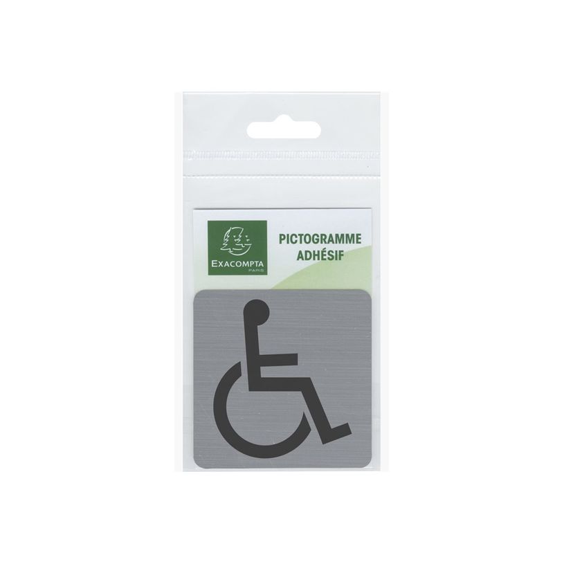 3130630671916-Exacompta - Pictogramme - Handicapés - 75 x 75 mm - aluminium brossé-P_405121419_1-3
