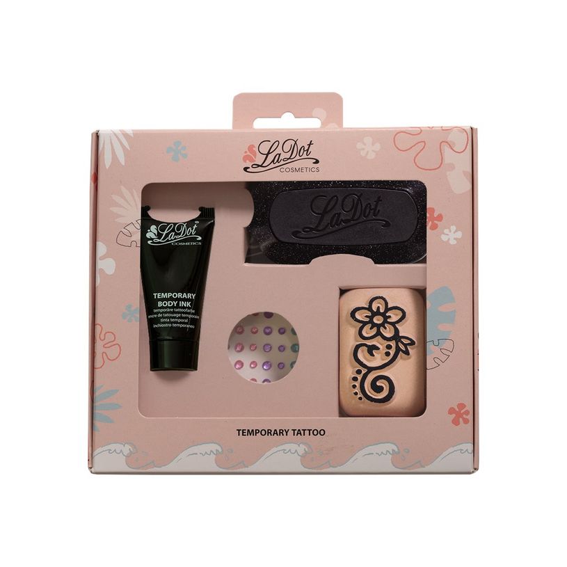 8718503970493-LaDot - Kit pour tatouage éphémère - tampon encreur + encre pour le corps 15 ml + 1 pie-P_405121491_2-0