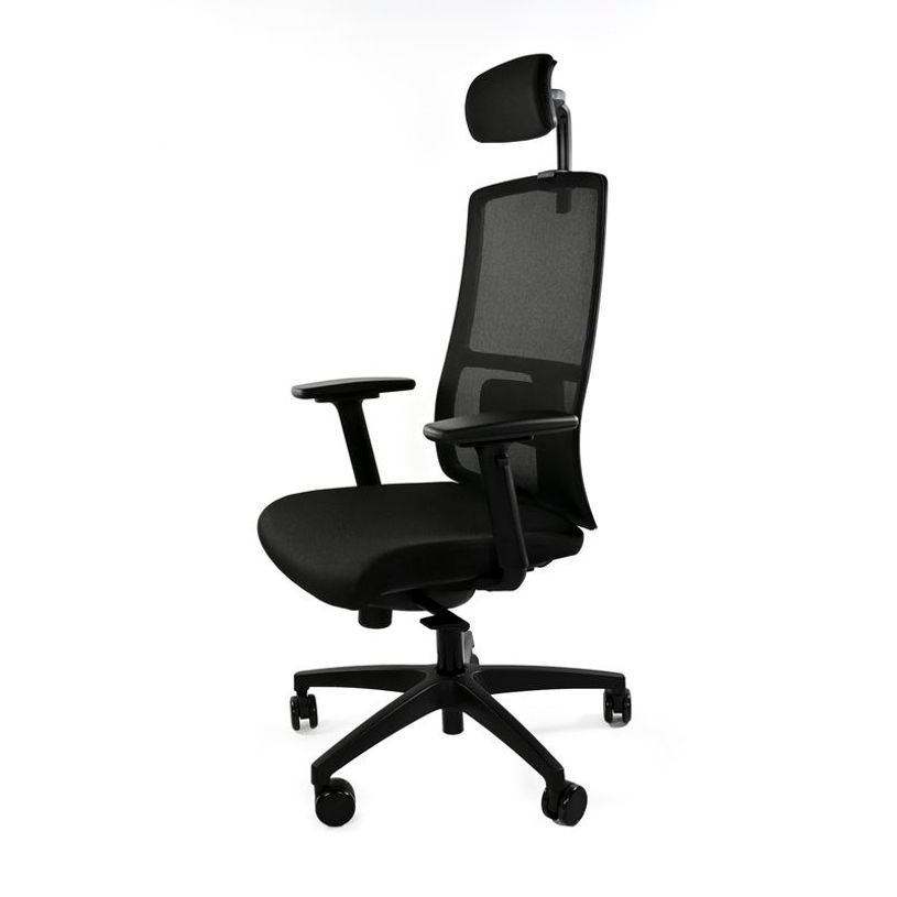 8033540636677-Fauteuil de bureau ARMONIA - accoudoirs réglables - appuie-tête réglable - noir-P_405121627_2-1