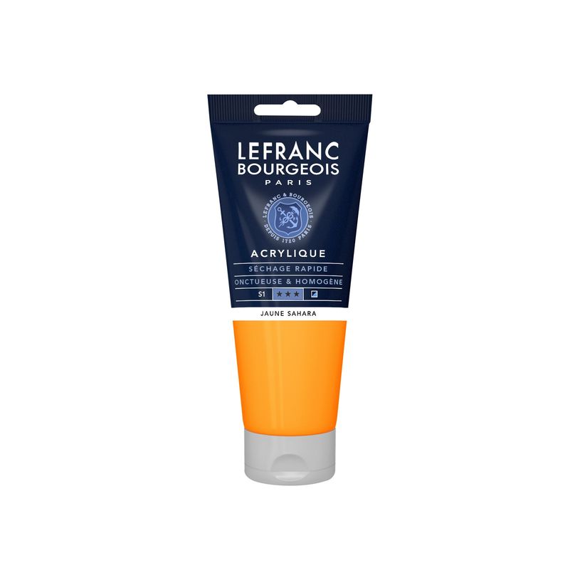 3013643004400-Lefranc Bourgeois - Peinture acrylique - jaune sahara - 200 ml-P_405121716_1-0