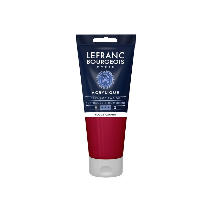3013643003571-Lefranc Bourgeois - Peinture acrylique - rouge carmin - 200 ml-P_405121717_2-1