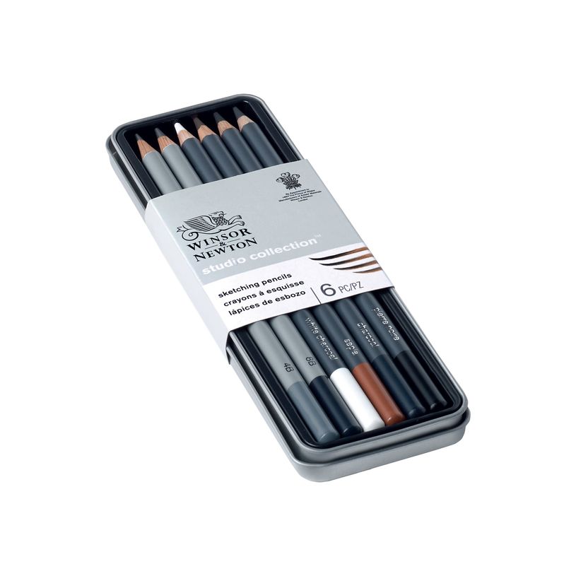884955064887-Winsor & Newton Studio Collection - Pack de 6 crayons esquisse-P_405121768_1-0