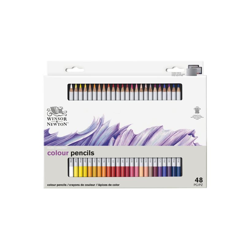 884955064917-Winsor & Newton Studio Collection - 48 Crayons de couleur - boîte en métal - couleurs ass-P_405121772_2-2