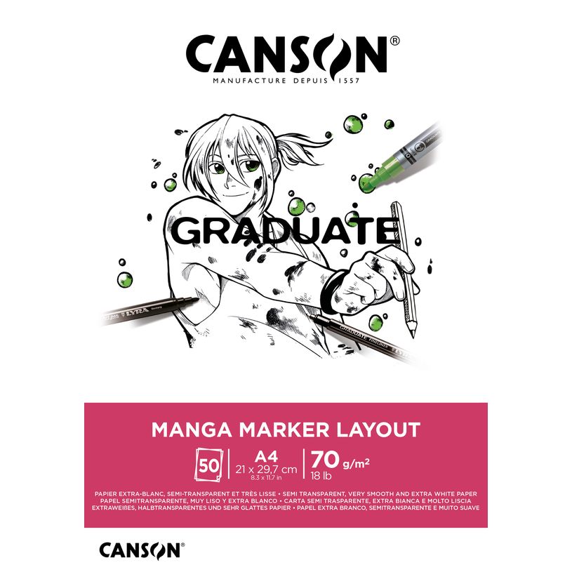 3148950060662-Canson Graduate Manga Marker Layout - Bloc dessin - 50 feuilles - A4 - 70 gr-P_405121853_1-0