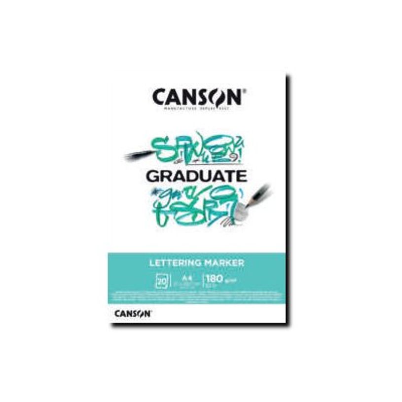 3148950060952-Canson Graduate Lettering Marker - Bloc dessin - 20 feuilles - A3 - 180 gr-P_405121860_1-0