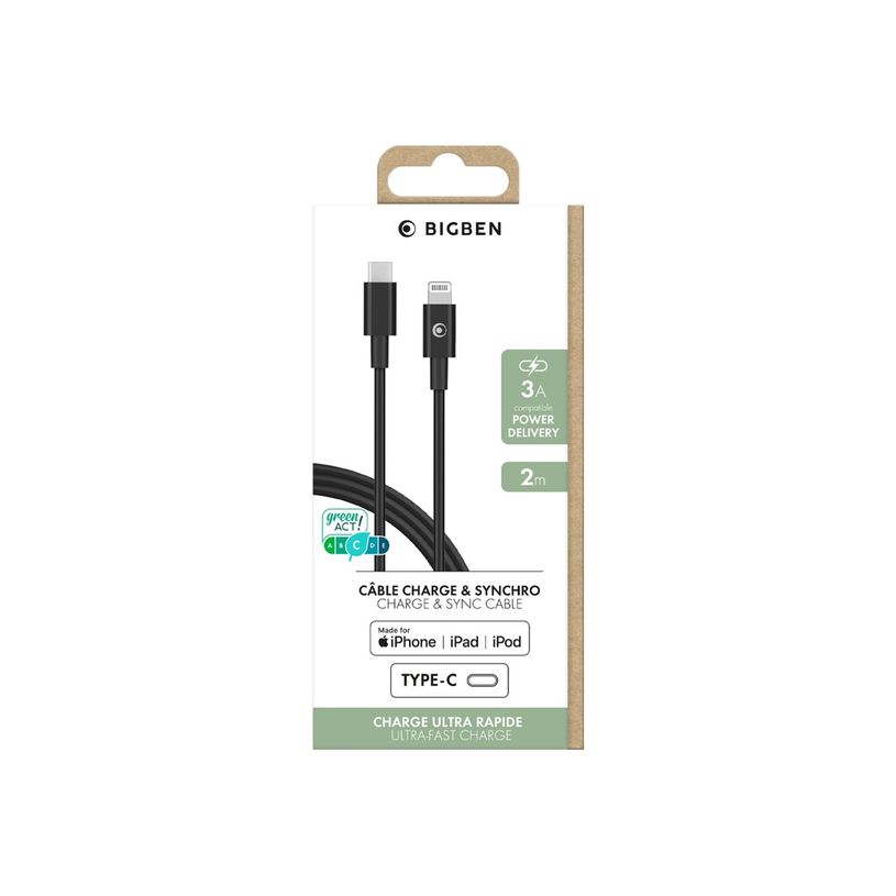 3571211402398-Bigben Connected - câble de charge et de synchronisation USB-C/Connectique Lightning - 2 -P_405121889_1-1