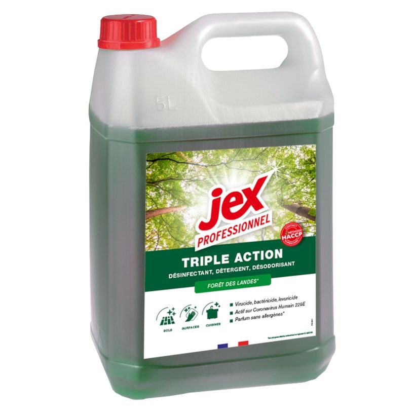 3661295609018-Jex Professionnel Triple Action - Nettoyant/dégraissant/désodorisant - 5 L - forêt des Landes--0