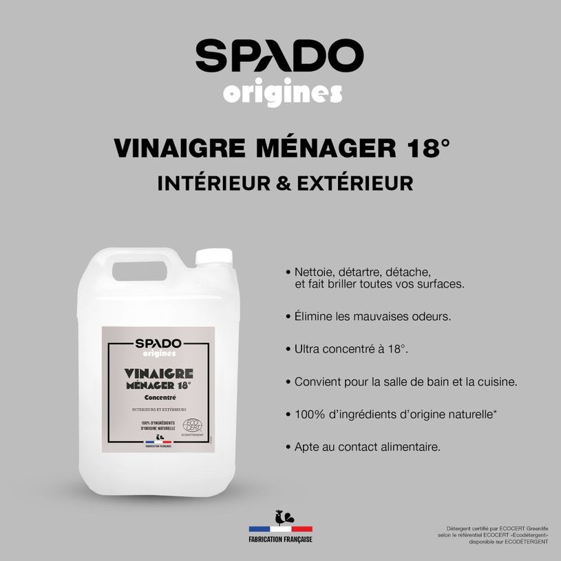 3172358352722-Gloss - Vinaigre Blanc ultra concentré - produit de nettoyage / détartrage - 5L--2