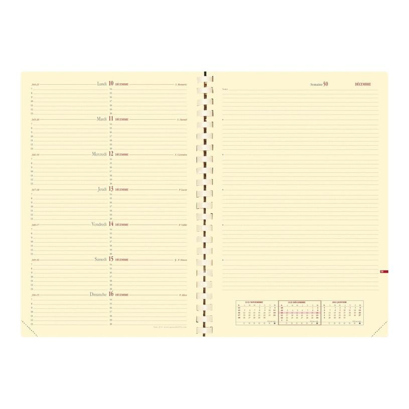 3371010445783-Quo Vadis - Agenda à spirale Soho Note 29S - 1 semaine sur 2 pages - 21 x 29,7 cm - rouge-P_405122073_1-2