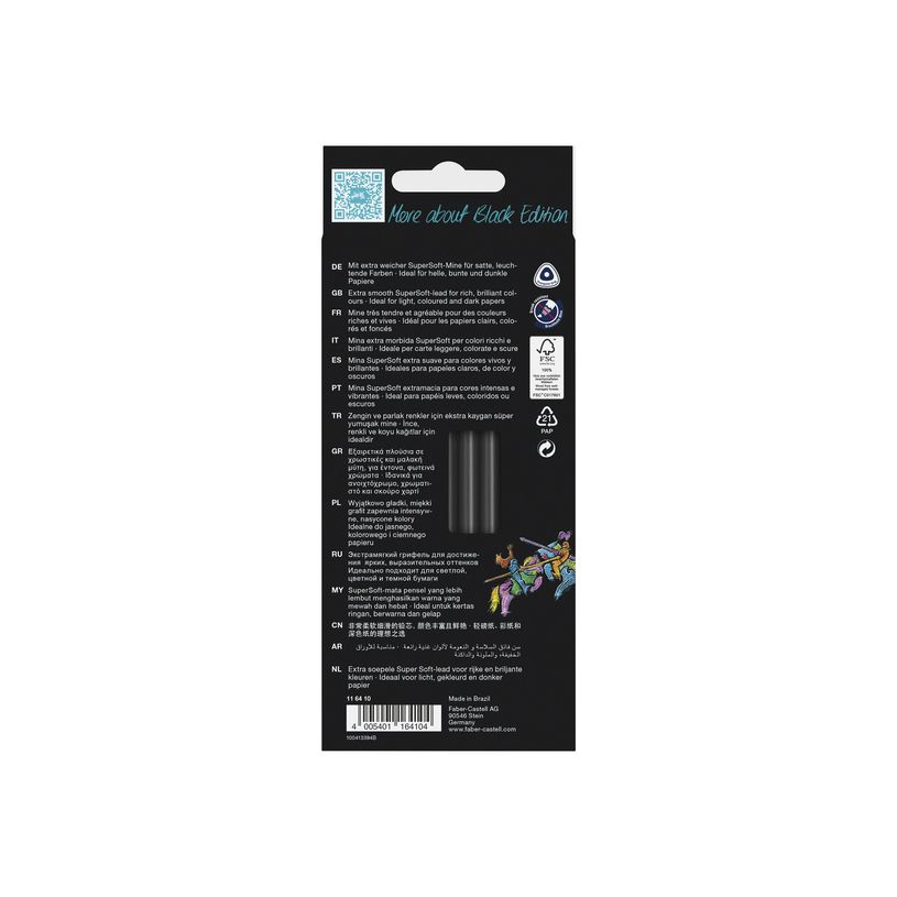 4005401164104-Faber-Castell Black Edition Neon+Pastel - 12 crayosn de couleur - couleurs brillantes ass-P_405122310_7-11