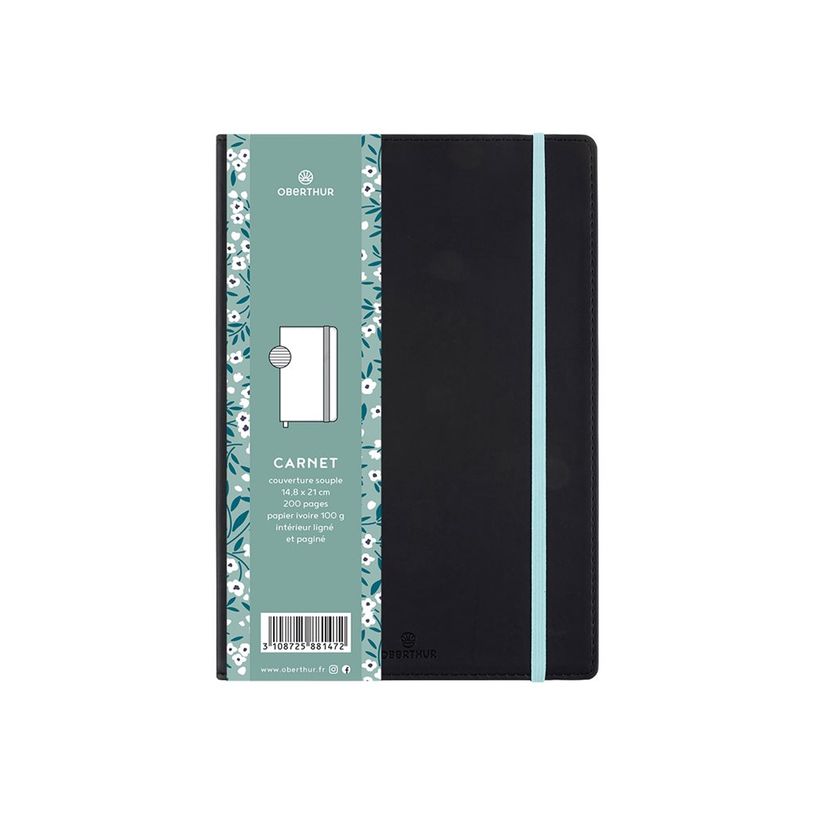 3664447131122-Oberthur Carmen - Carnet de notes souple - A5 - ligné - 200 pages - noir-P_405122469_6-3
