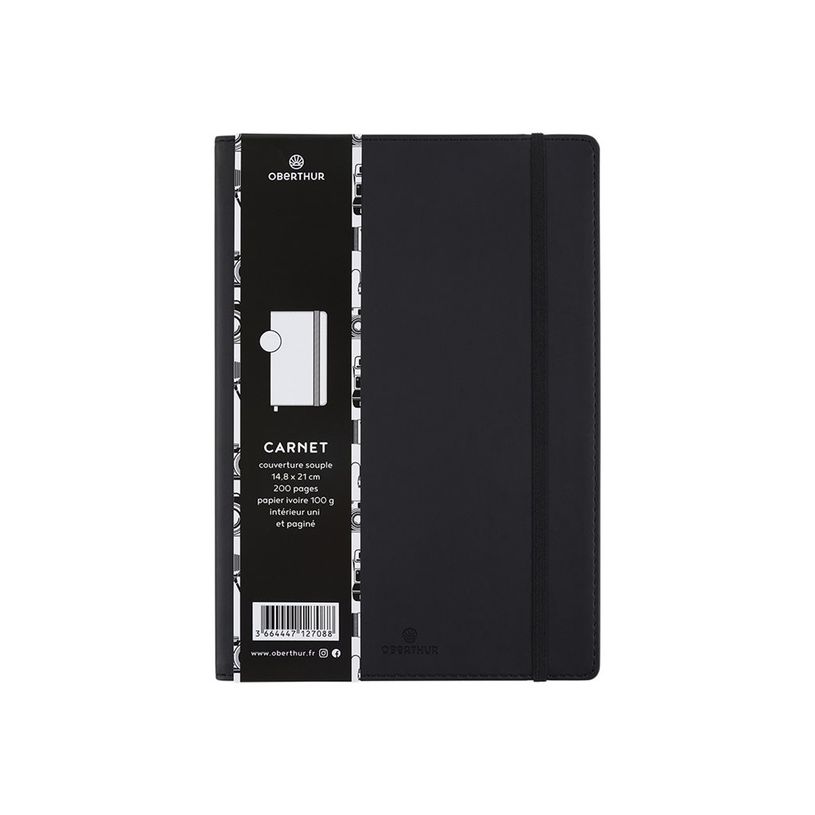 3664447127088-Oberthur Balthazar - Carnet de notes souple - A5 - uni - 200 pages - noir-P_405122470_3-1