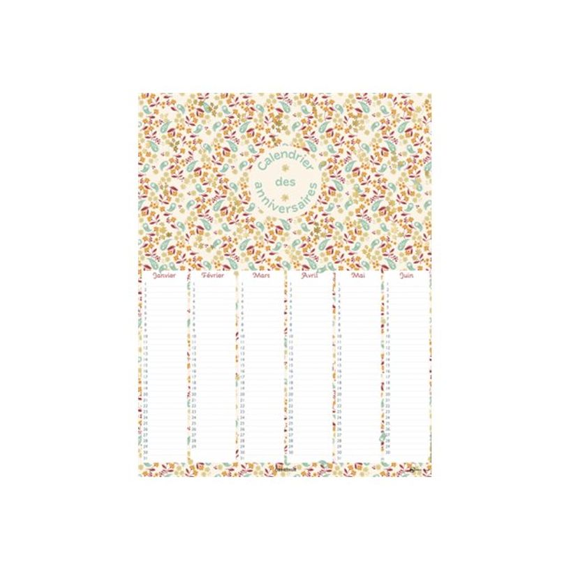 3664447130972-Oberthur Chelsea - Calendrier pour les anniversaires - 33,5 x 43 cm-P_405122490_1-0