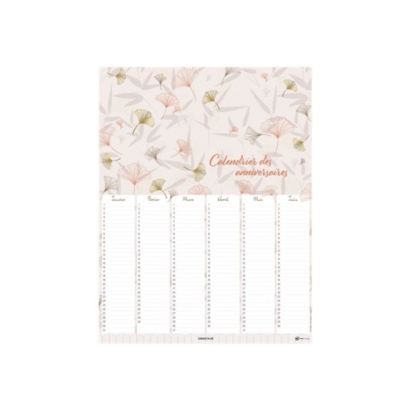 3664447130989-Oberthur Sakura - Calendrier pour les anniversaires - 33,5 x 43 cm-P_405122491_1-0