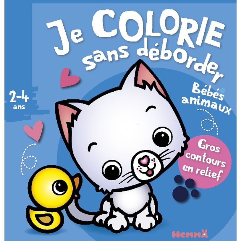 9782508047466-Je colorie sans déborder (2-4 ans) : Bébés animaux (Chaton et canard)-P_405122521_1-0
