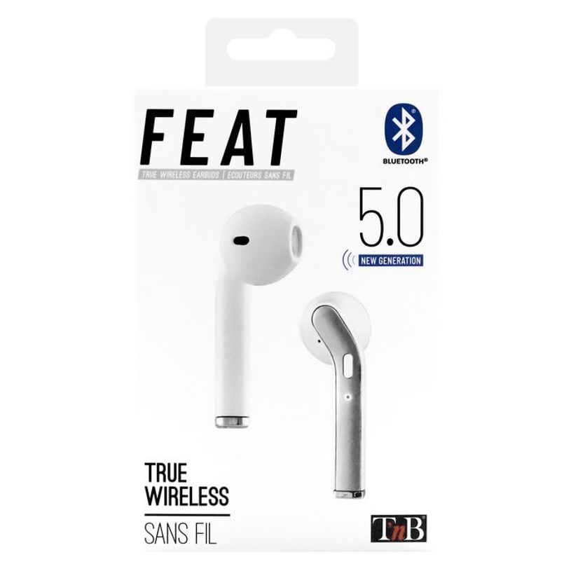 3303170097335-T'nB FEAT - Kit main libre - écouteurs sans fil bluetooth avec boitier de charge - blanc-P_405122821_5-4