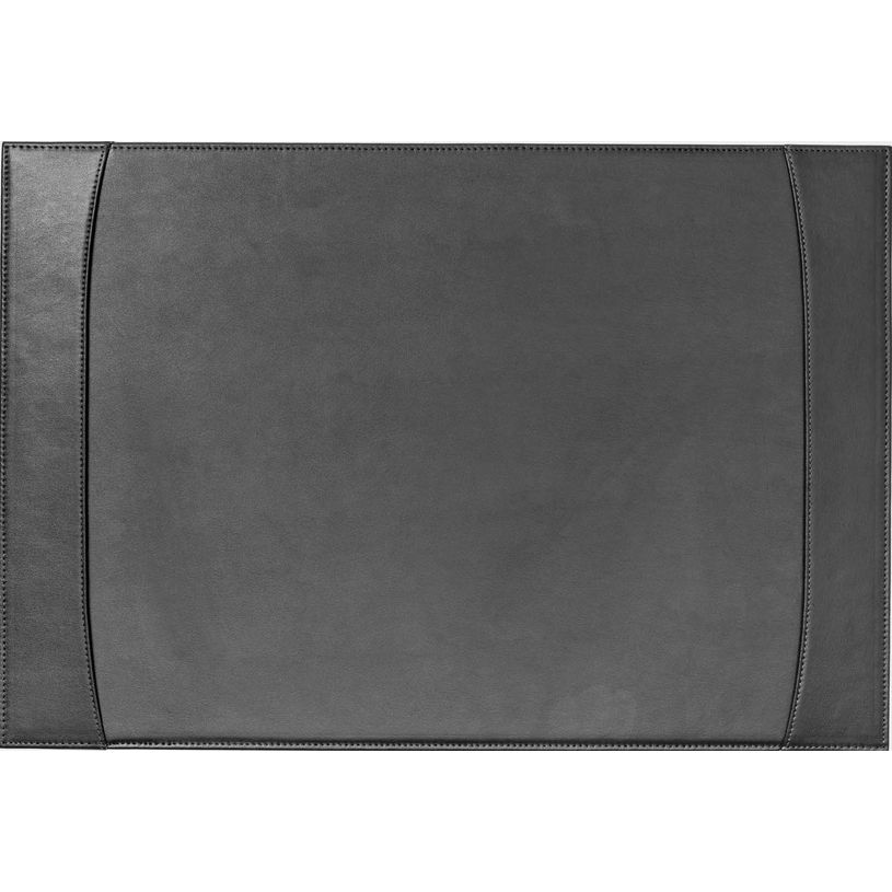3338805000572-Quo Vadis - Sous-main à bandes latérales - Satiny - Noir - 56x38 cm - Cuir pleine fleur de vachette--0