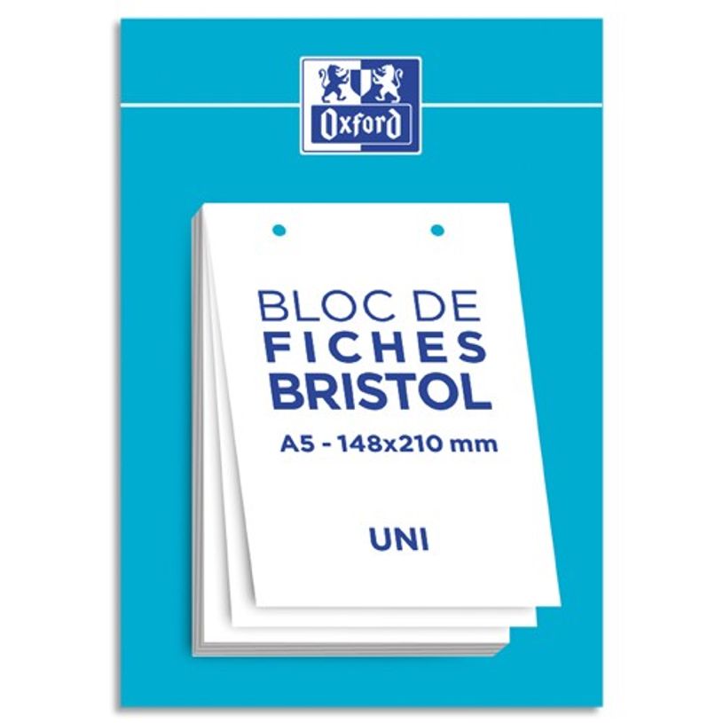 3020120196152-Oxford - Pack de 30 Fiches Bristol - A5 - uni - perforées - blanc-P_405123008_1-0