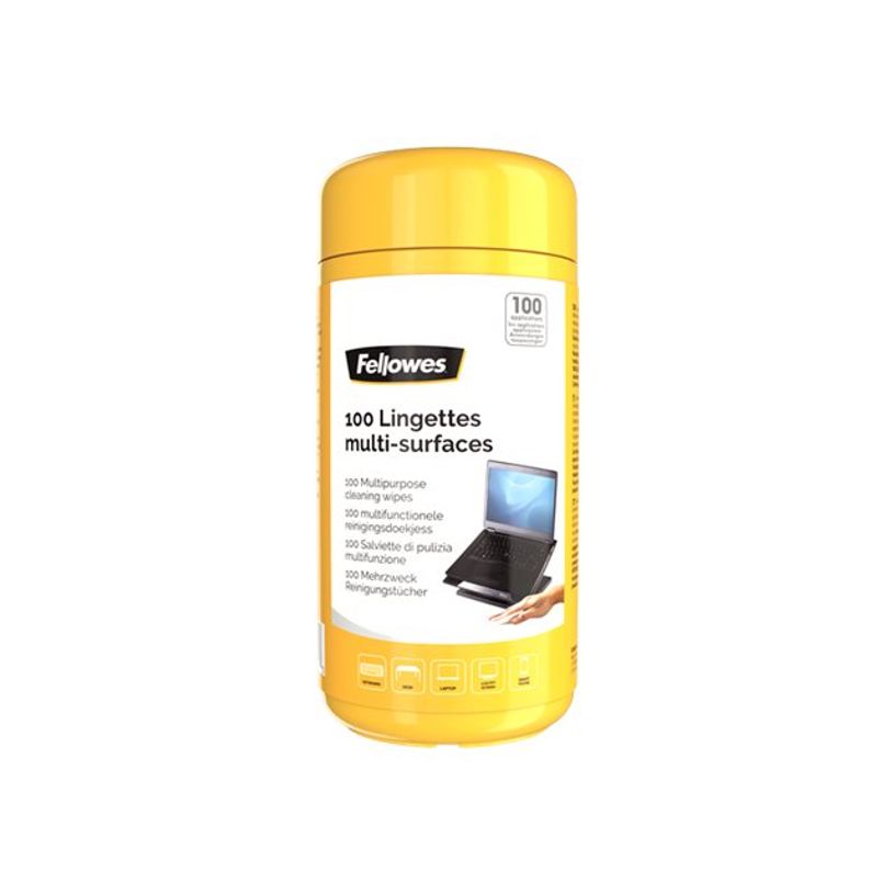 0043859770595-Fellowes - 100 lingettes multisurfaces sans alcool-P_405123033_1-4