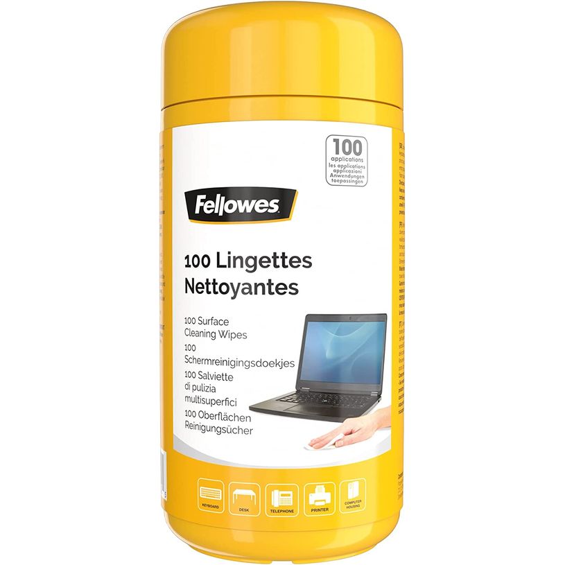 0043859770595-Fellowes - 100 lingettes multisurfaces sans alcool-P_405123033_2-0