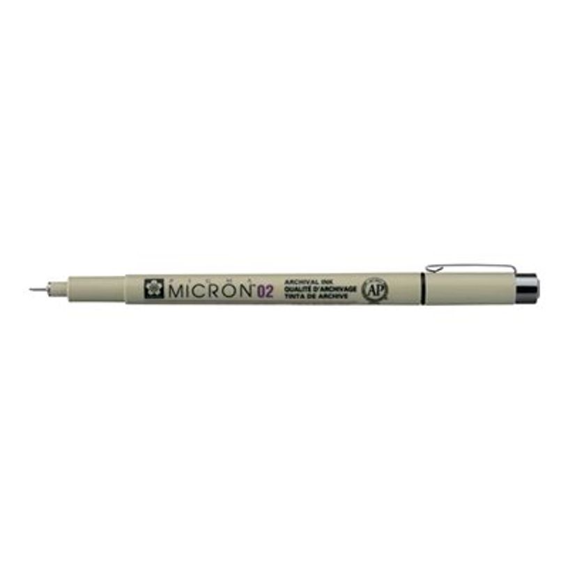 0084511318373-Sakura Pigma Micron 02 - Rotulador - permanente - negro - tinta pigmentada al agua - 0.3 m-P_405123196_2-1