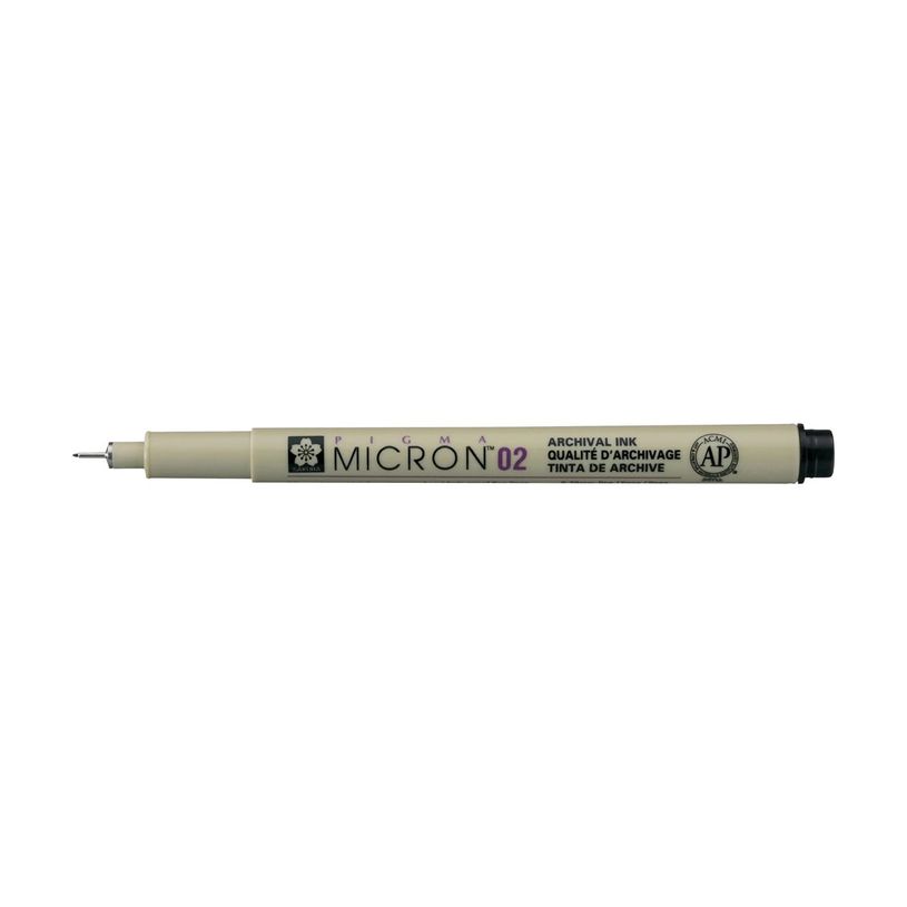 0084511318373-Sakura Pigma Micron 02 - Rotulador - permanente - negro - tinta pigmentada al agua - 0.3 m-P_405123196_3-2