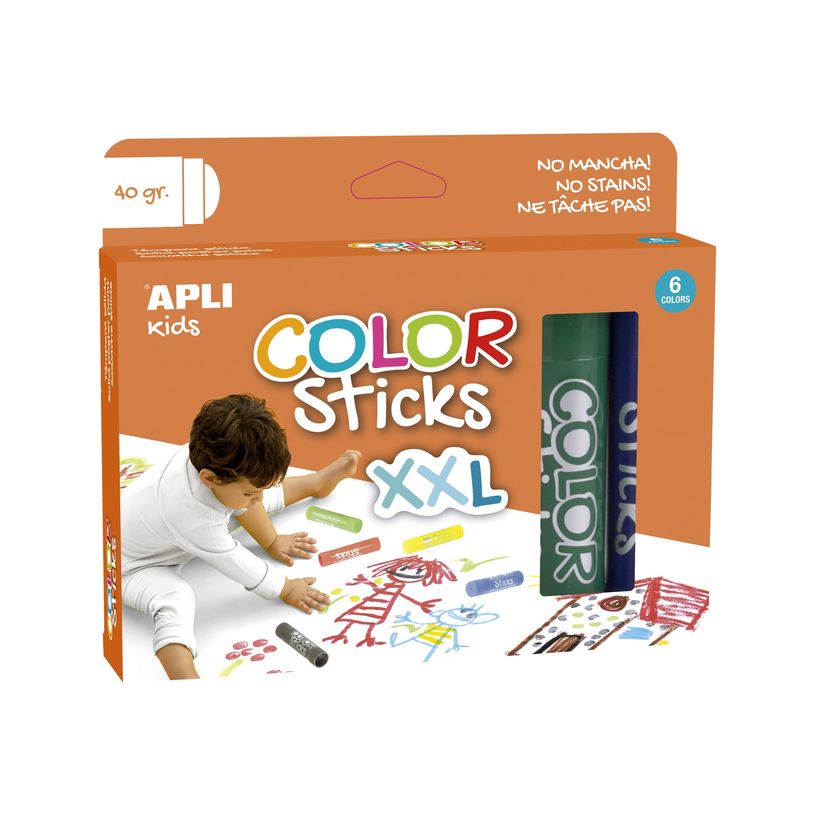 8410782175384-APLI Kids Sticks XXL - Pack de 6 marqueurs - noir, rouge, bleu, vert, jaune, brun-P_405124172_1-0
