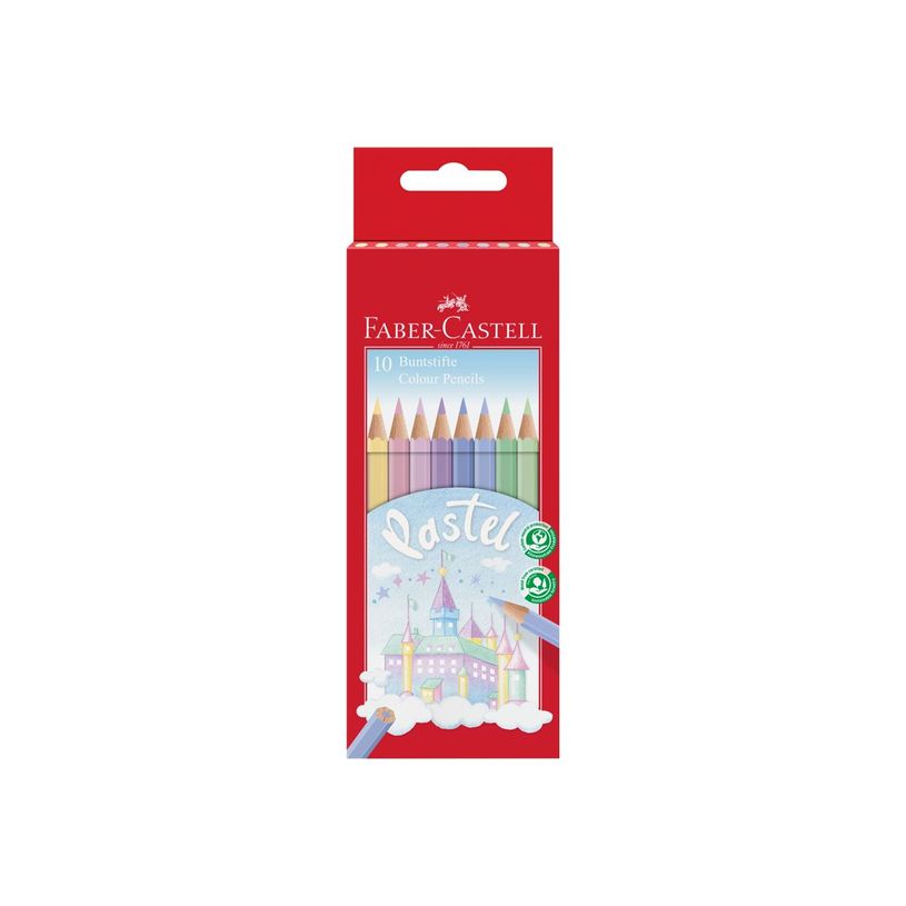 4005401112112-Faber-Castell - 10 Crayons de couleur - couleurs pastel-P_405124190_1-1