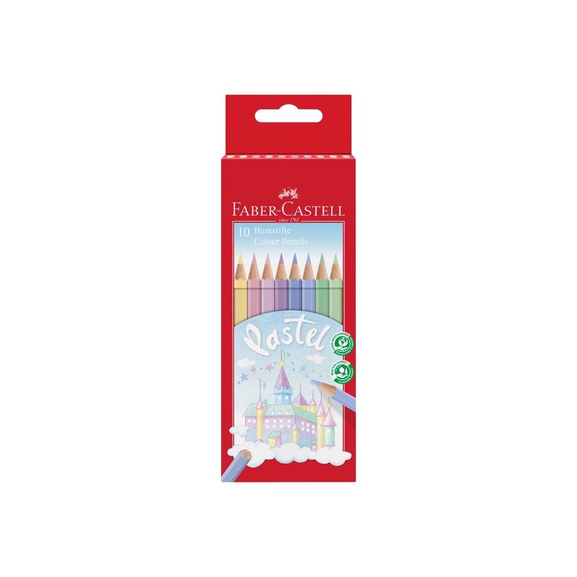4005401112112-Faber-Castell - 10 Crayons de couleur - couleurs pastel-P_405124190_3-0