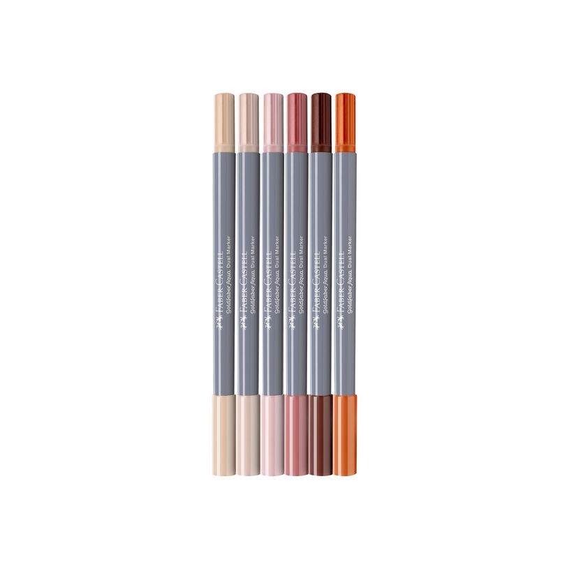 4005401645238-Faber-Castell Goldfaber Aqua Portrait - 6 Feutres double pointe - couleurs assorties-P_405124206_7-3