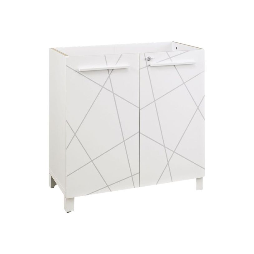 3483600215970-Rangement bas SUNDAY - L80 x H79 x P42 - 2 portes - blanc graphic (top surmeuble non compr-P_405124472_1-0
