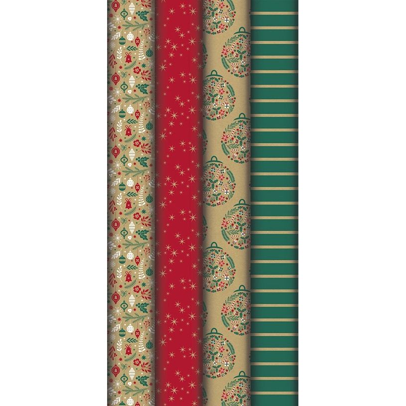 3329682238967-Clairefontaine Holly - Papier cadeau kraft - 70 cm x 2 m - 70 g/m² - différents motifs d-P_405124525_1-0