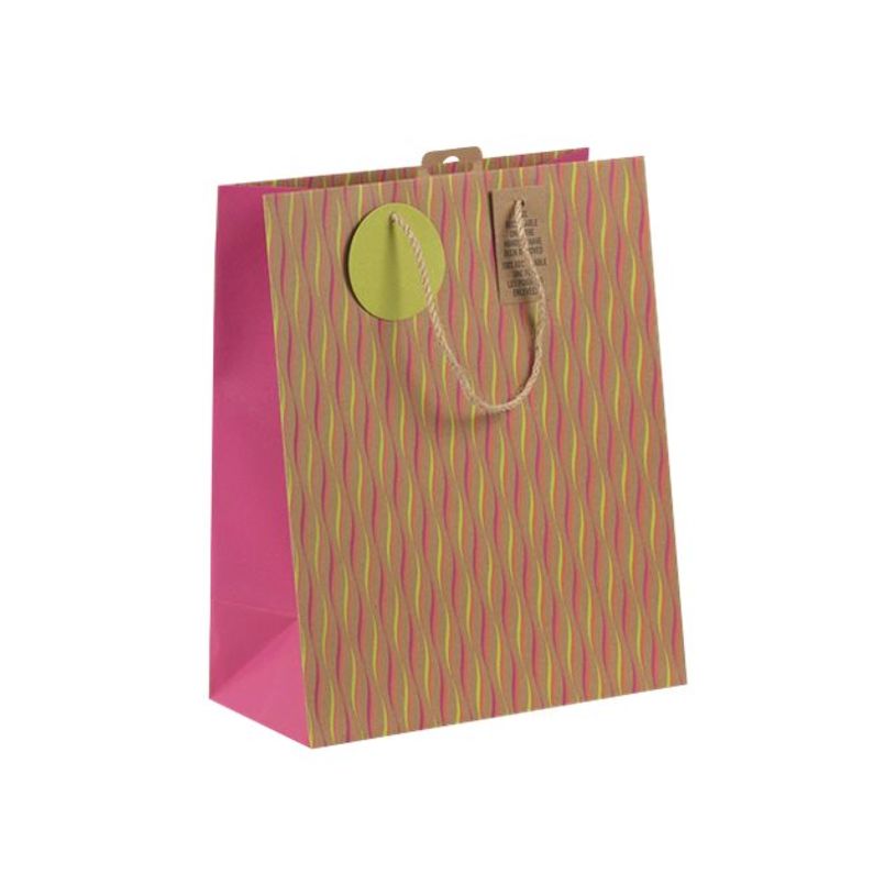 5033601002741-Clairefontaine - Sac cadeau kraft - néon rose/orange/jaune - 26,5 cm x 14 cm x 33 cm-P_405124552_1-0