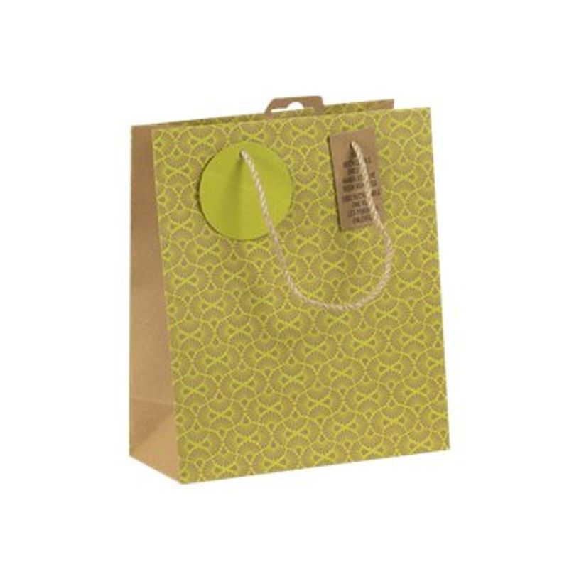 5033601002758-Clairefontaine - Sac cadeau kraft - néon jaune fluo - 21,5 cm x 10,2 cm x 25,3 cm-P_405124553_1-0